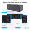 StarTech.com Secure 4-Port Quad-Monitor KVM Switch, DVI, NIAP 4.0