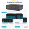 StarTech.com Secure 2-Port KVM Switch, DisplayPort, 4K 30Hz, NIAP 4.0 StarTech.com Secure 2-Port KVM Switch, DisplayPort, 4K 30Hz, NIAP 4.0