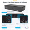StarTech.com Secure 4-Port Quad-Monitor KVM Switch, 2x DP In to 4x StarTech.com Secure 4-Port Quad-Monitor KVM Switch, 2x DP In to 4x