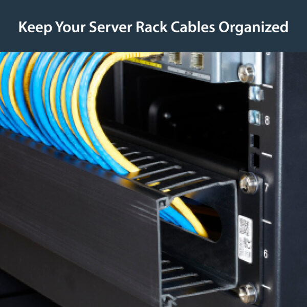 StarTech.com Horizontal 2U Server Rack Cable Management Finger Duct StarTech.com Horizontal 2U Server Rack Cable Management Finger Duct