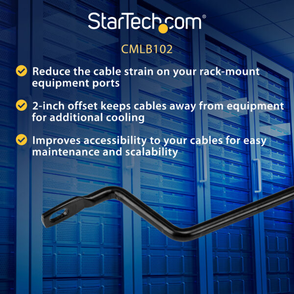 StarTech.com Horizontal Cable Lacing Bars with 2 in. Offset for Racks StarTech.com Horizontal Cable Lacing Bars with 2 in. Offset for Racks