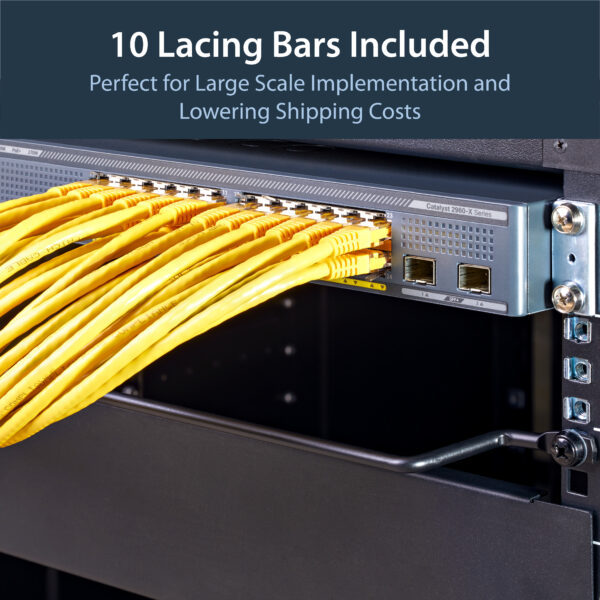 StarTech.com Horizontal Cable Lacing Bars with 2 in. Offset for Racks StarTech.com Horizontal Cable Lacing Bars with 2 in. Offset for Racks