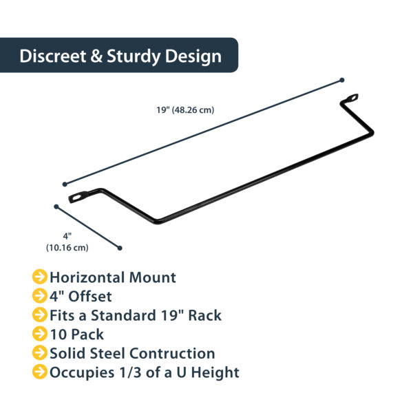 StarTech.com Horizontal Cable Lacing Bars with 4 in. Offset for Racks StarTech.com Horizontal Cable Lacing Bars with 4 in. Offset for Racks