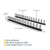 StarTech.com Vertical Cable Organizer with D-Ring Hooks - 0U - 6 ft. StarTech.com Vertical Cable Organizer with D-Ring Hooks - 0U - 6 ft.