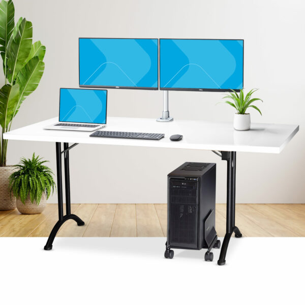 StarTech.com Computer Tower Cart, Rolling Mobile CPU Caddy on Wheels