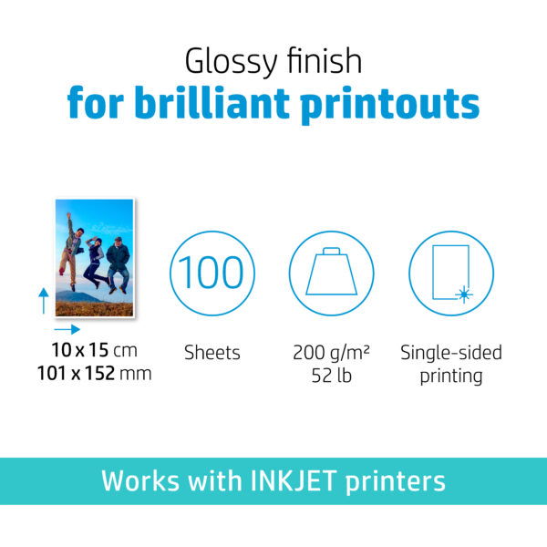 HP Everyday Photo Paper Glossy 200 g/m2 10 x 15 cm (101 x 152 mm) 100