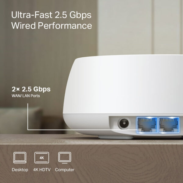 TP-Link BE3600 Whole Home Mesh Wi-Fi 7 System, 2.5G Multi Gigabit TP-Link DECO BE22 Dual-band (2.4 GHz / 5 GHz) Wi-Fi 7 (802.11be)