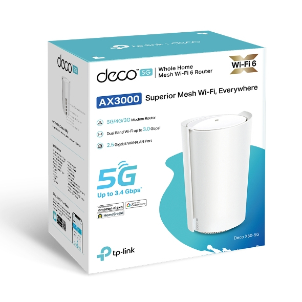 TP-Link 5G AX3000 Whole Home Mesh Wi-Fi 6 Router, Build-In 5G Modem TP-Link 5G AX3000 Whole Home Mesh Wi-Fi 6 Router, Build-In 5G Modem