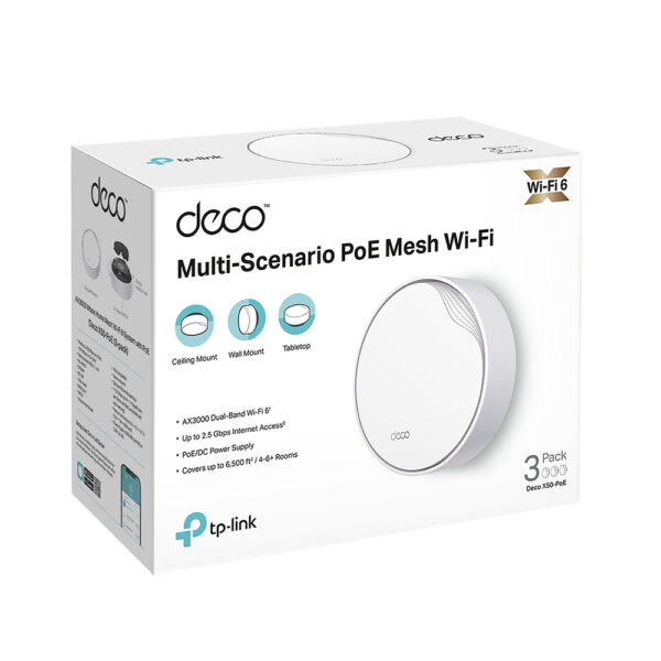 TP-Link AX3000 Whole Home Mesh Wi-Fi 6 System with PoE TP-Link AX3000 Whole Home Mesh Wi-Fi 6 System with PoE
