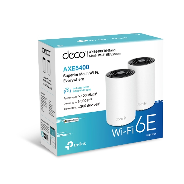 TP-Link AXE5400 Tri-Band Mesh Wi-Fi 6E System, 2-Pack TP-Link AXE5400 Tri-Band Mesh Wi-Fi 6E System, 2-Pack