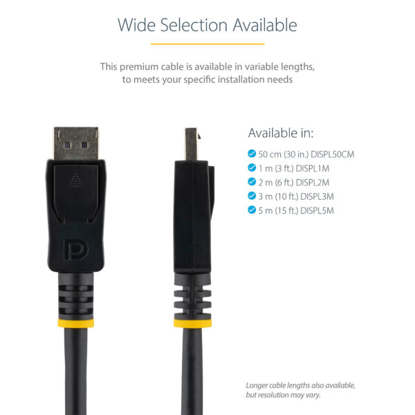 StarTech.com 2m (6ft) DisplayPort 1.2 Cable - 4K x 2K Ultra HD VESA StarTech.com 1m (3ft) DisplayPort 1.2 Cable - 4K x 2K Ultra HD VESA