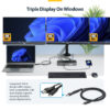 StarTech.com Triple-Monitor USB-C Docking Station, 140W Laptop