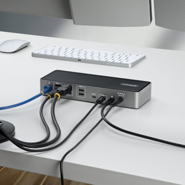 StarTech.com Triple-Monitor USB-C Docking Station, 140W Laptop