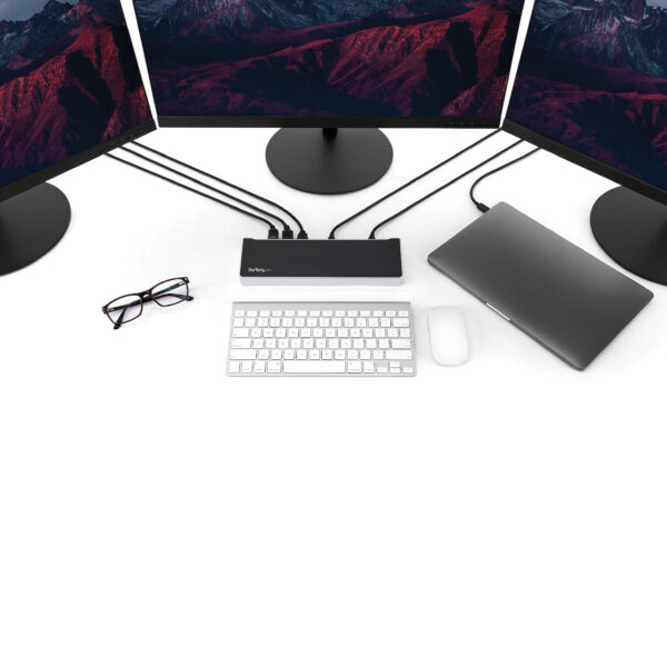 StarTech.com 4K USB-C Dock , Triple UHD 4K Monitor Docking Station,
