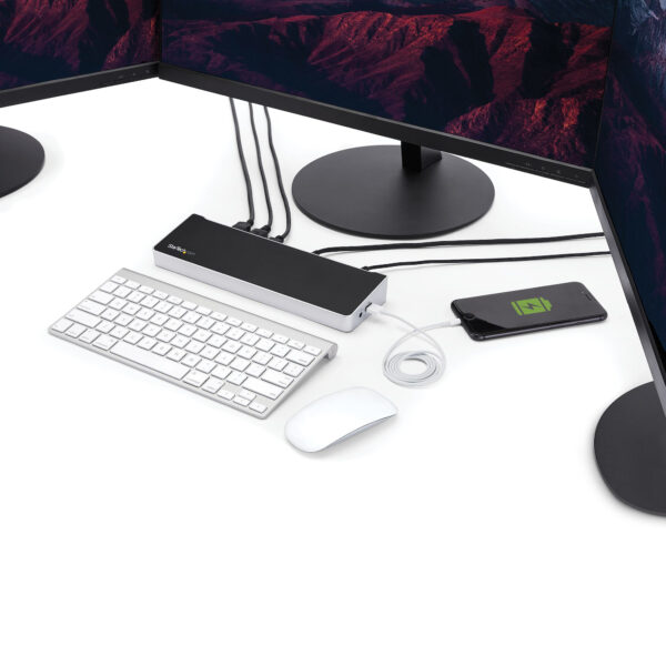 StarTech.com 4K USB-C Dock , Triple UHD 4K Monitor Docking Station,