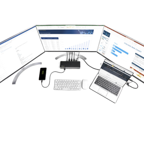 StarTech.com USB-C & USB-A Dock - Hybrid Universal Triple Monitor