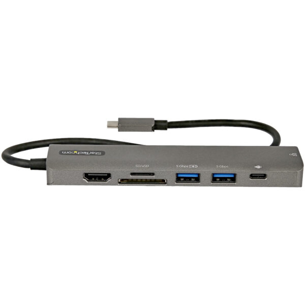 StarTech.com USB-C Multiport Adapter Hub, USB-C to 4K 60Hz HDMI,