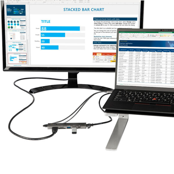 StarTech.com USB-C Multiport Adapter Hub, USB-C to 4K 60Hz HDMI,