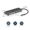 StarTech.com USB C Multiport Adapter - USB-C Travel Dock to 4K HDMI,