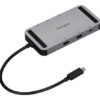 Targus DOCK429GL laptop dock/port replicator Wired USB4 Silver