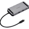Targus DOCK429GL laptop dock/port replicator Wired USB4 Silver