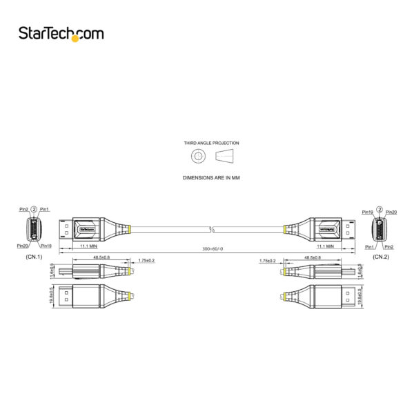 StarTech.com 1ft (30cm) DisplayPort 1.4 Cable - 8K 60Hz HDR10 - Ultra StarTech.com 1ft (30cm) DisplayPort 1.4 Cable - 8K 60Hz HDR10 - Ultra