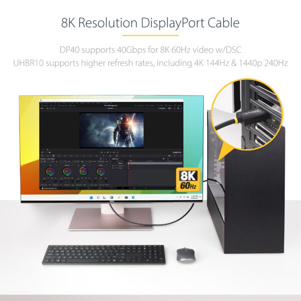 StarTech.com 1m DisplayPort 2.1 Cable, VESA Certified DP40 StarTech.com 1m DisplayPort 2.1 Cable, VESA Certified DP40