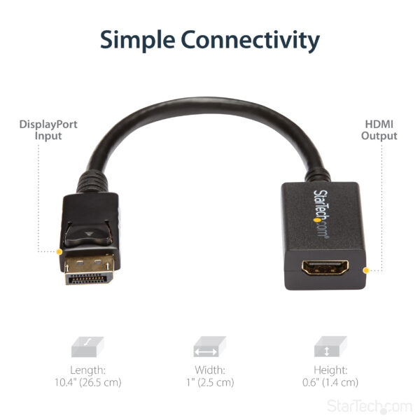 StarTech.com DisplayPort to HDMI Adapter - DP 1.2 to HDMI Video StarTech.com DisplayPort to HDMI Adapter - DP 1.2 to HDMI Video