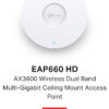 TP-Link Omada AX3600 Wireless Dual Band Multi-Gigabit Ceiling Mount TP-Link Omada AX3600 Wireless Dual Band Multi-Gigabit Ceiling Mount