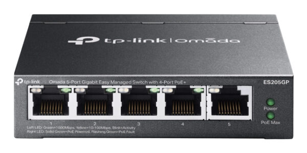 TP-Link Omada 5-Port Gigabit Easy Managed Switch with 4-Port PoE+ TP-Link Omada 5-Port Gigabit Easy Managed Switch with 4-Port PoE+