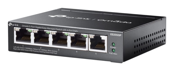 TP-Link Omada 5-Port Gigabit Easy Managed Switch with 4-Port PoE+ TP-Link Omada 5-Port Gigabit Easy Managed Switch with 4-Port PoE+