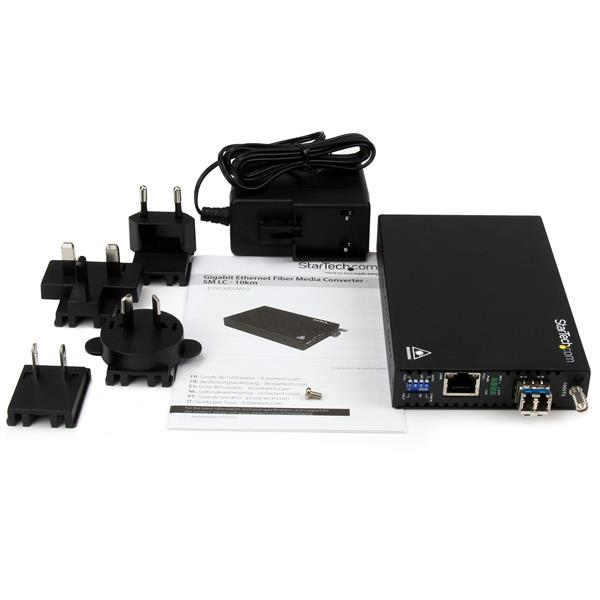 StarTech.com Gigabit Ethernet Copper-to-Fiber Media Converter - SM LC StarTech.com Gigabit Ethernet Copper-to-Fiber Media Converter - SM LC