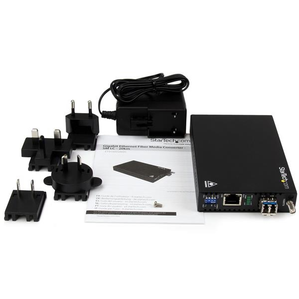 StarTech.com Gigabit Ethernet Copper-to-Fiber Media Converter - SM LC StarTech.com Gigabit Ethernet Copper-to-Fiber Media Converter - SM LC
