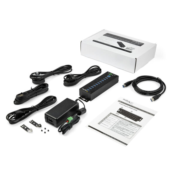 StarTech.com 10-Port USB 3.0 Hub with Power Adapter - Metal StarTech.com 10-Port USB 3.0 Hub with Power Adapter - Metal