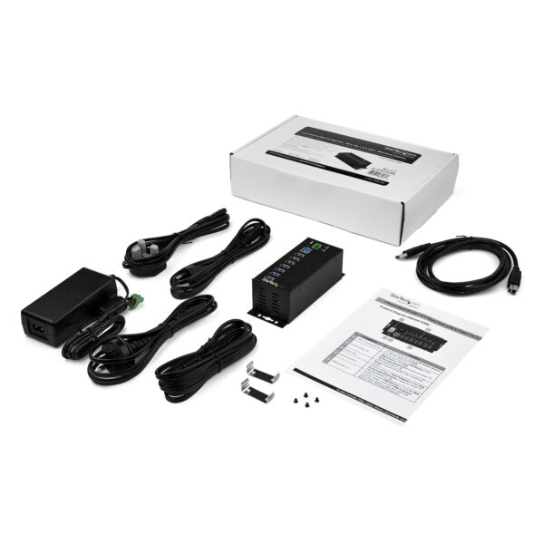 StarTech.com 7-Port USB 3.0 Hub with Power Adapter - Metal Industrial StarTech.com 7-Port USB 3.0 Hub with Power Adapter - Metal Industrial