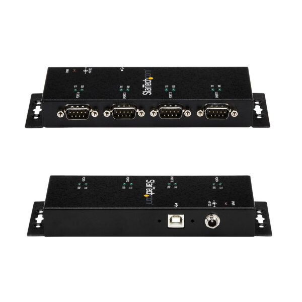 StarTech.com 4 Port USB to DB9 RS232 Serial Adapter Hub – Industrial