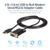 StarTech.com 6ft (1.8m) 1-Port USB to Serial RS232 Adapter, FTDI DB9 StarTech.com 6ft (1.8m) 1-Port USB to Serial RS232 Adapter, FTDI DB9