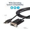 StarTech.com 6ft (1.8m) 1-Port USB to Serial RS232 Adapter, FTDI DB9 StarTech.com 6ft (1.8m) 1-Port USB to Serial RS232 Adapter, FTDI DB9