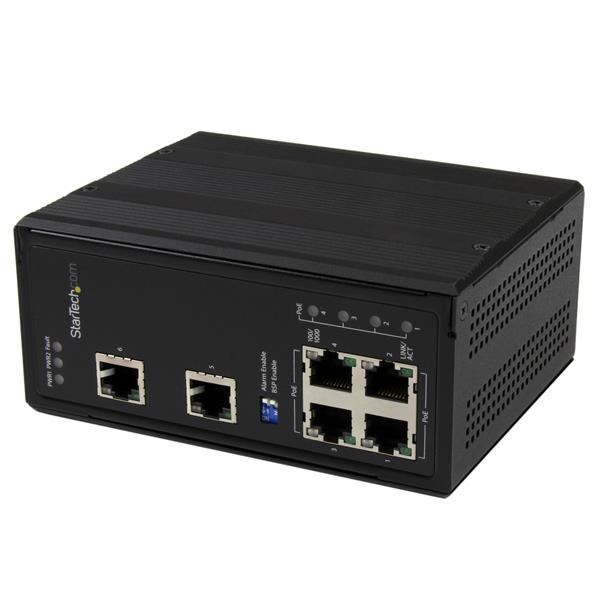 StarTech.com 6 Port Unmanaged Industrial Gigabit Ethernet Switch w/ 4
