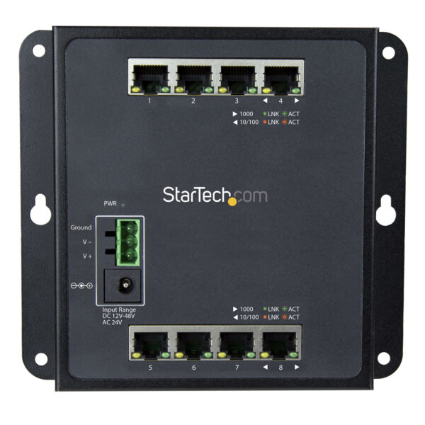 StarTech.com Industrial 8 Port Gigabit Ethernet Switch - Hardened