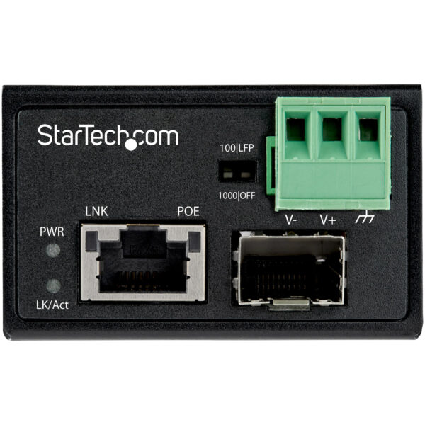 StarTech.com PoE+ Industrial Fiber to Ethernet Media Converter 30W StarTech.com PoE+ Industrial Fiber to Ethernet Media Converter 30W