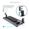 StarTech.com Under-Desk Keyboard Tray, Clamp-on Ergonomic Keyboard StarTech.com Under-Desk Keyboard Tray, Clamp-on Ergonomic Keyboard