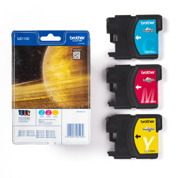 Brother LC1100RBWBP ink cartridge 3 pc(s) Original Cyan, Magenta,
