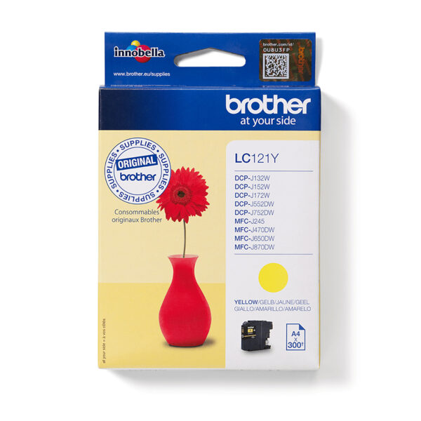 Brother LC-121Y ink cartridge 1 pc(s) Original Yellow Brother LC-121Y ink cartridge 1 pc(s) Original Yellow