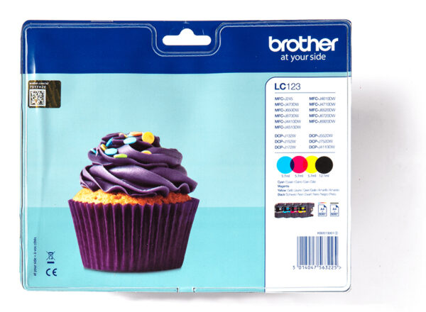 Brother LC-123VALBP ink cartridge 4 pc(s) Original Black, Cyan, Brother LC-123VALBP ink cartridge 4 pc(s) Original Black, Cyan,