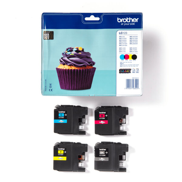 Brother LC-123VALBP ink cartridge 4 pc(s) Original Black, Cyan, Brother LC-123VALBP ink cartridge 4 pc(s) Original Black, Cyan,