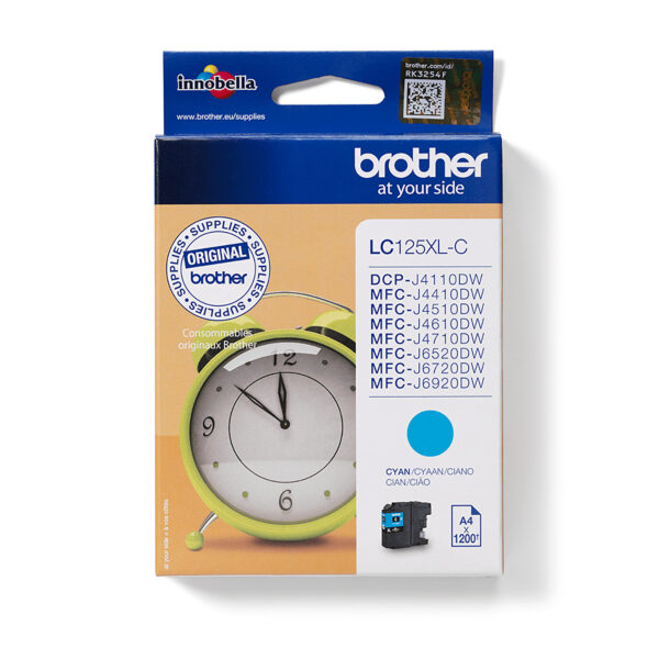 Brother LC-125XLC ink cartridge 1 pc(s) Original Cyan Brother LC-125XLC ink cartridge 1 pc(s) Original Cyan