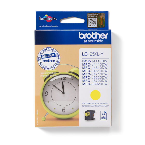 Brother LC-125XLY ink cartridge 1 pc(s) Original Yellow Brother LC-125XLY ink cartridge 1 pc(s) Original Yellow