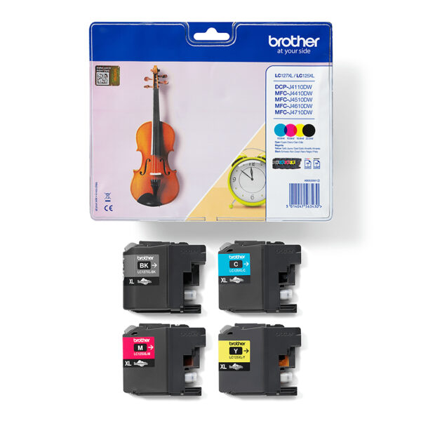 Brother LC127XLVALBP ink cartridge 4 pc(s) Original Black, Cyan, Brother LC127XLVALBP ink cartridge 4 pc(s) Original Black, Cyan,