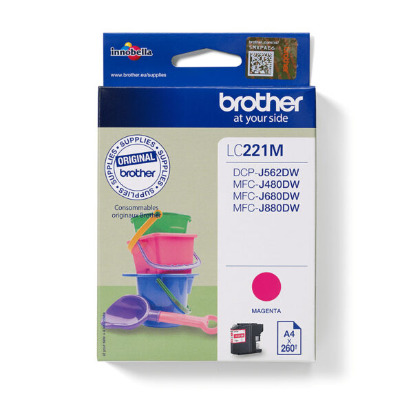 Brother LC221M ink cartridge 1 pc(s) Original Magenta Brother LC221M ink cartridge 1 pc(s) Original Magenta